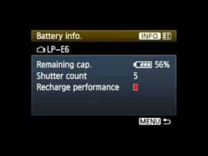 How to Check Shutter Count on Canon 7D - Battery Info