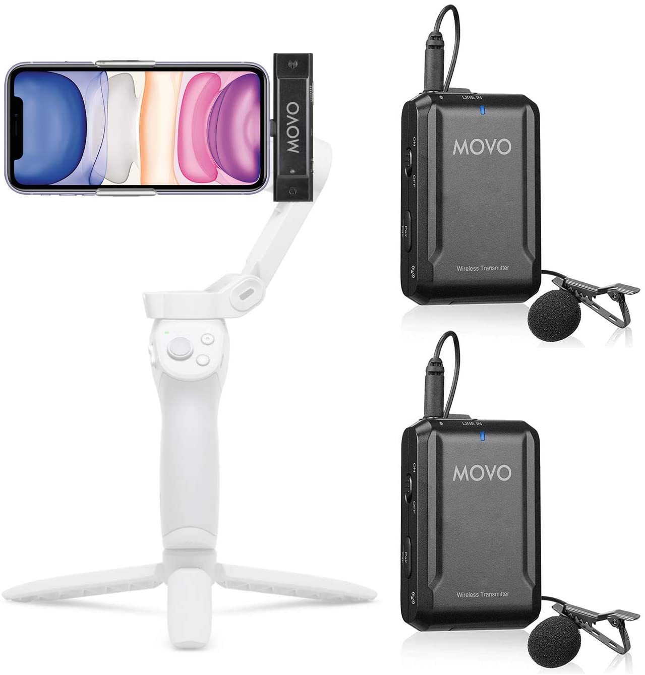 Best Microphone for YouTube Vlogging - Movo Edge-DI-Duo Wireless Lavalier
