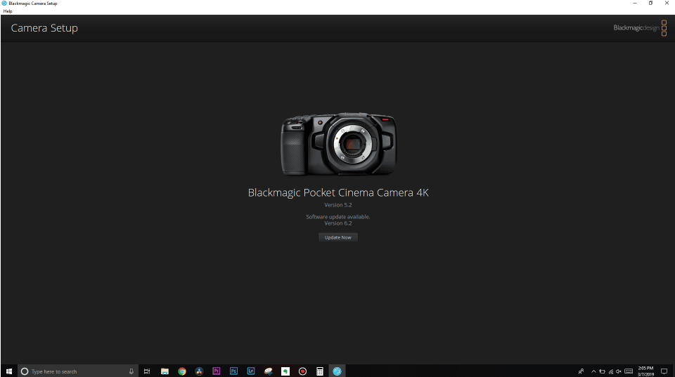 Cómo actualizar la cámara de cine Blackmagic